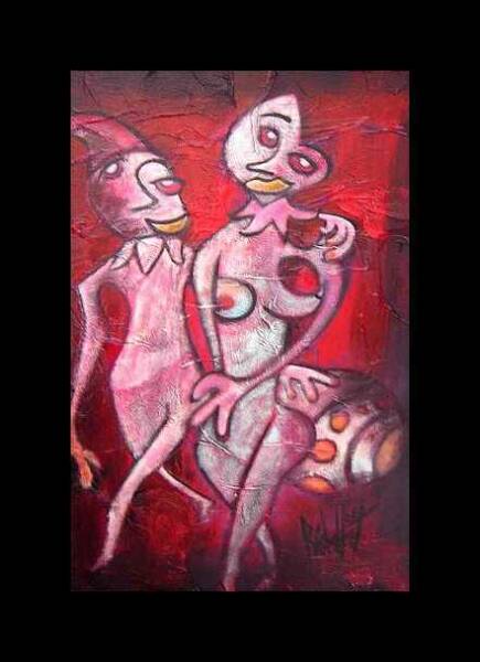 Purchase "clowns night off" 24" x 40"